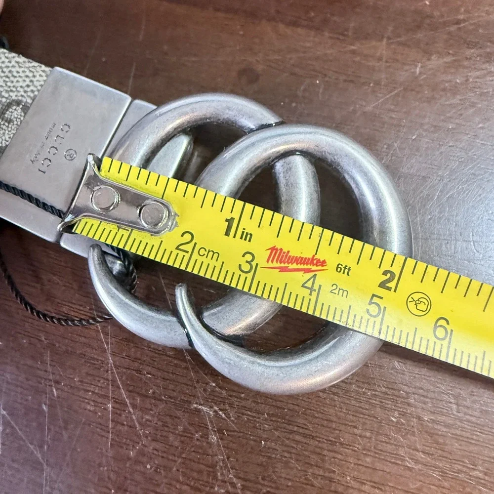 Gucci 643847 Reversible Brown Leather & Tan GG Buckle‎ Belt, 115 cm